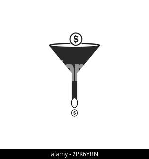 Business Sales Funnel Icon. Editable Vector EPS Symbol Illustration. Stock Vector