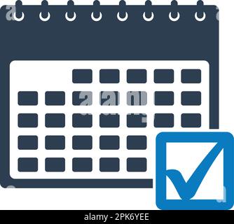 Schedule management icon. Flat style vector EPS. Stock Vector