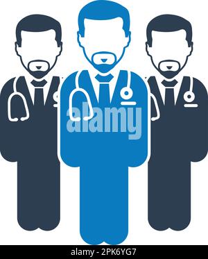 Male Doctor Team Icon. Flat style vector EPS Stock Vector Image & Art ...