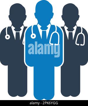 Male Doctor Team Icon. Flat style vector EPS Stock Vector Image & Art ...