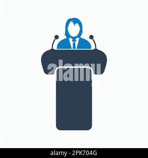 Speaker icon. Flat style vector EPS. Stock Vector