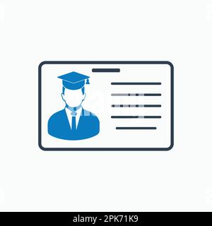 Student ID card. Flat style vector EPS. Stock Vector