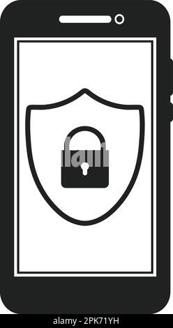 Cyber security icon. Flat style vector EPS. Stock Vector
