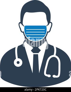 Male Surgeon Icon. Flat style vector EPS. Stock Vector