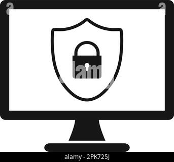 Cyber security icon. Flat style vector EPS. Stock Vector