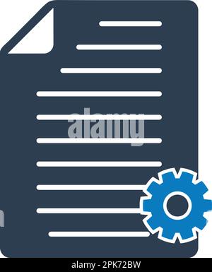 Technical Document Icon. Flat style vector EPS. Stock Vector