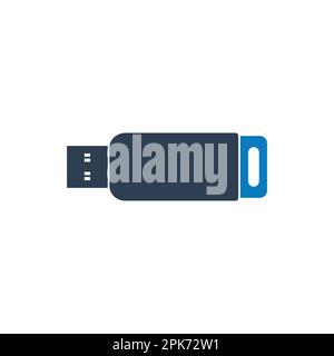 Flash Drive Icon. Editable Vector EPS Symbol Illustration. Stock Vector