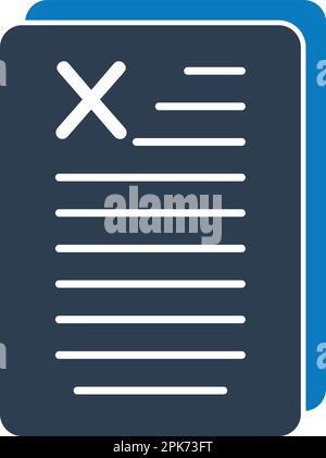 Invalid Document Icon. Flat style vector EPS. Stock Vector