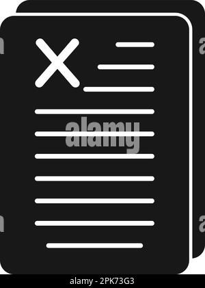 Invalid Document Icon. Flat style vector EPS. Stock Vector