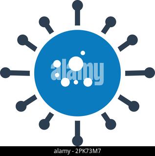 Virus, Bacteria Icon. Flat style vector EPS. Stock Vector
