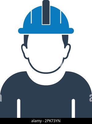 Male worker Icon. Flat style vector EPS. Stock Vector