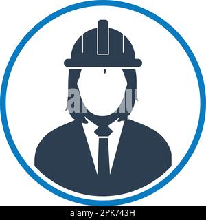 Female Engineer Profile Icon. Flat style vector EPS Stock Vector Image ...