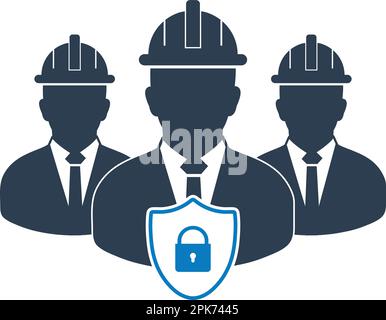 Worker insurance icon. Flat style vector EPS. Stock Vector