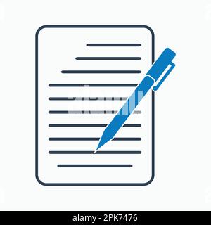 Write a note icon. Flat style vector EPS. Stock Vector