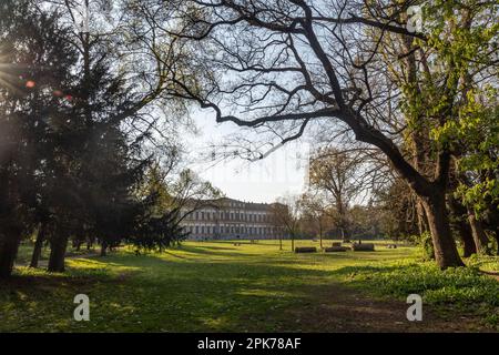 Monza, Italy - april 5 2023 - Villa Reale and gardens of Monza park Stock Photo
