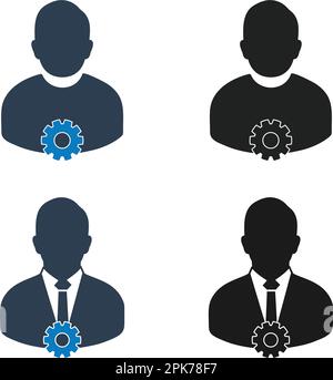 Account Security Icon Set. Flat style vector EPS. Stock Vector