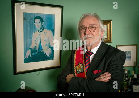 Member of the Friends of British Royalty- German Section in Nettetal , The club is getting ready to celebrate King Charles III in Germany Stock Photo