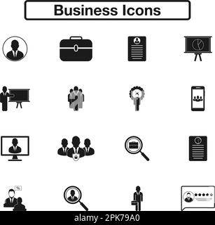 Business icon set. Flat style vector EPS Stock Vector Image & Art - Alamy