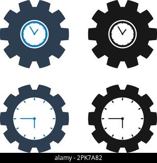 Clock Icon set. Flat style vector EPS Stock Vector Image & Art - Alamy