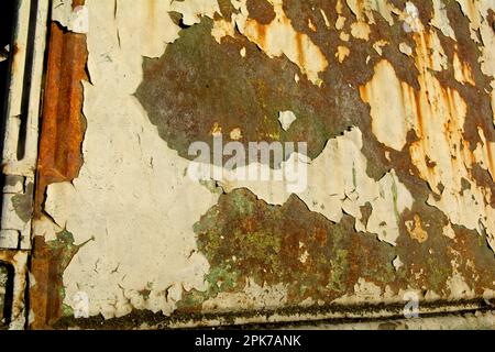 Peeling paint on metal Stock Photo
