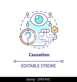 Causation concept icon Stock Vector