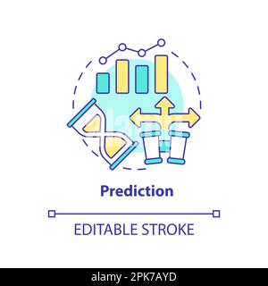 Prediction concept icon Stock Vector