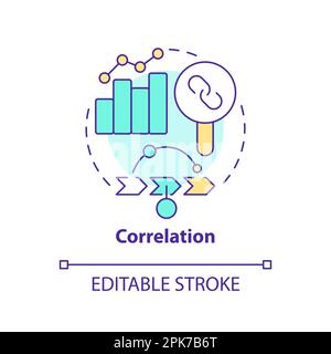 Correlation concept icon Stock Vector
