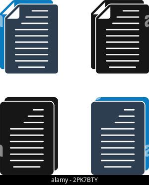 Document Icon Set. Flat style vector EPS. Stock Vector
