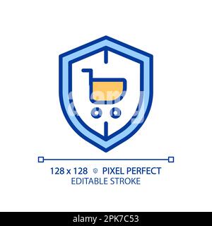 Consumer law pixel perfect RGB color icon Stock Vector