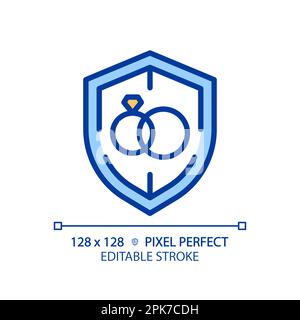 Family law pixel perfect RGB color icon Stock Vector