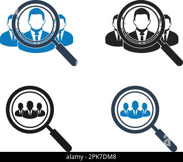 Human Resource Icon Set. Flat style vector EPS. Stock Vector