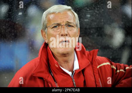 ARCHIVE PHOTO: Marcelo LIPPI will be 75 years old on April 11, 2023, the national coach of Italy, Marcello LIPPI, portrait, portrait, thoughtful, preliminary round, preliminary round match group F Italy (ITA) - Paraguay (PAR) 1: 1 on 14.06.2010 in Cape Town, Soccer World Cup 2010 in South Africa from 11.06. - 11.07.2010 Championship, World Cup 2010 RSA, Fifa World Cup South Africa, SPO, Sport Sports, soccer, football, soccer, national team, national jersey, international, jersey, national player, player, soccer player, match, German, Australian, Socceroos, Aussies ; ?Sven Simon # Princess-Luis Stock Photo