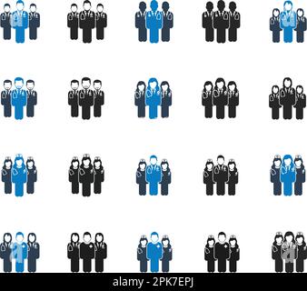 Medical Team Icon Set. Flat style vector EPS Stock Vector Image & Art ...