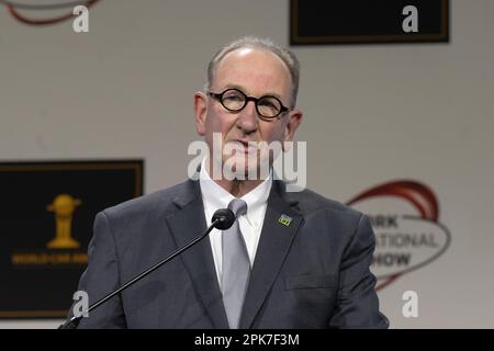 New York, United States. 05th Apr, 2023. NEW YORK, NEW YORK - APRIL 05: Department of Motor Vehicles Commissioner Mark J.F. Schroeder attends the International Auto Show press preview at the Jacob Javits Convention Center on April 5, 2023 in New York City. Credit: SOPA Images Limited/Alamy Live News Stock Photo