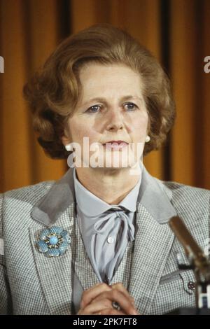 Bonn, Deutschland. 08th Apr, 2013. ARCHIVE PHOTO: Margaret Thatcher died 10 years ago on 8 April 2013, Margaret Hilda Thatcher, Baroness Thatcher of Kesteven LG, OM, PC (born Margaret Hilda Roberts 13 October 1925 in Grantham, Lincolnshire, England) is a former British Politician and was Prime Minister of the United Kingdom from 1979 to 1990 and leader of the Conservative Party from 1975 to 1990, portrait, portrait, undated photograph, ¬ Credit: dpa/Alamy Live News Stock Photo