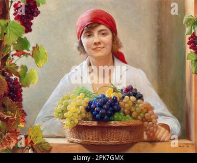 Franz von Matsch - Grape Harvest Stock Photo