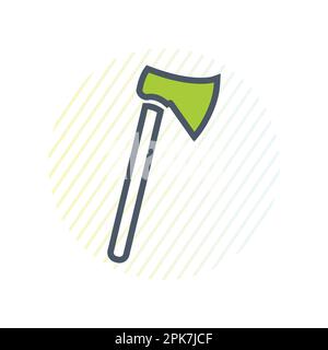 Axe Line Icon. Editable Vector EPS Symbol Illustration. Stock Vector