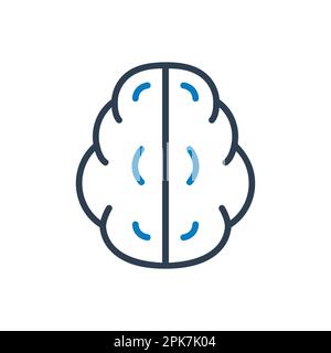 Brain Line Icon. Editable Vector Symbol Illustration. Stock Vector