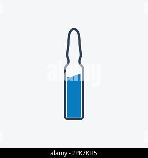 Medical vaccine ampoule icon. Editable Vector EPS Symbol Illustration. Stock Vector