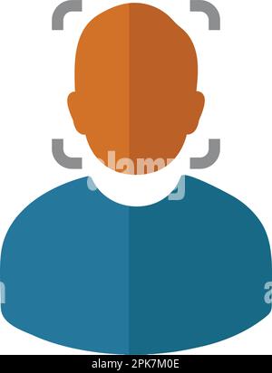 Face Recognition Icon. Flat style vector EPS. Stock Vector
