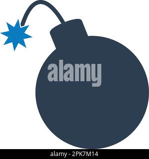 Bomb Icon. Flat style vector EPS. Stock Vector