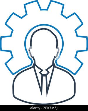 Business Management Line Icon. Flat style vector EPS. Stock Vector