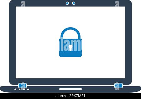 Computer Security Icon. Flat style vector EPS. Stock Vector