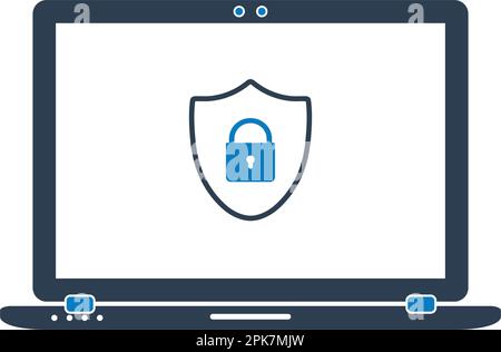 Computer Security Icon. Flat style vector EPS. Stock Vector