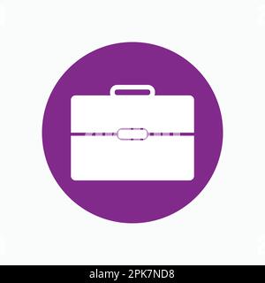 Briefcase Icon. Colorful Button style vector EPS. Stock Vector