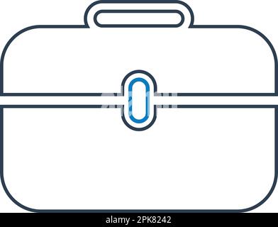 Briefcase line Icon. Editable vector EPS. Stock Vector