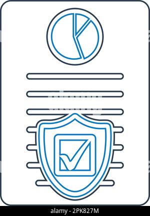 Insurance Icon. Line style vector EPS. Stock Vector