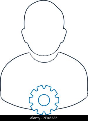 Account Settings line Icon. Vector EPS. Stock Vector