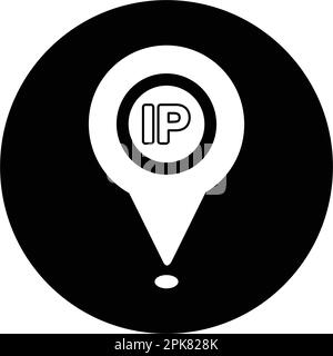 Internet Protocol IP Service Provider Button Icon. Editable Vector EPS Symbol Illustration. Stock Vector