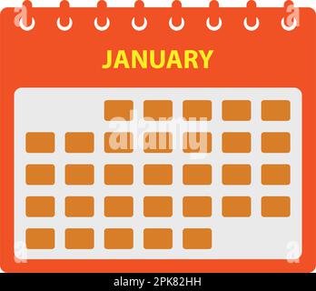 Calendar january month icon set Stock Vector Image & Art - Alamy